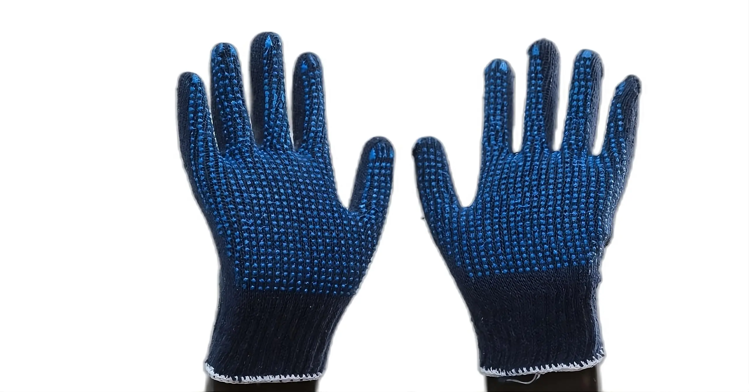HEAVY DOTTED BLU H GLOVES
